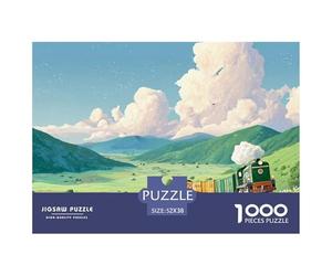 Sinoshow_24085_a_Train_is_Driving_on_The_Grassland_Carrying_Car_3ac0484b-612d-4620-97f0-6dd607768cfc_4 1000 Pièces Puzzles Stimulant Et Éducatif Puzzle, Jouets Éducatifs Uniques Et Stimulants,Stress