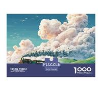 Sinoshow_24085_a_Train_with_Skulls_Smoke_and_Clouds_in_The_Styl_0871b2d7-0b87-4fea-a09c-d0713ffa4553_1 1000 Pièces Casse-tête Amusant, Stimulant Et Cérébral Jeu De Puzzle, Cadeau De Noël Aux Images É