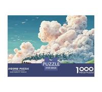 Sinoshow_24085_a_Train_with_Skulls_Smoke_and_Clouds_in_The_Styl_0871b2d7-0b87-4fea-a09c-d0713ffa4553_1 1000 Pièces Casse-tête Amusant, Stimulant Et Cérébral Jeu De Puzzle, Jouets Éducatifs Uniques Et