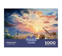 Sinoshow_24085_a_Vibrant_and_Colorful_Savannah_Scene_with_Vario_6dcd1ef3-ed2b-48e3-99a3-66fca50136c3_1 1000 Pièces Casse-tête Stimulant Et Éducatif Jeu De Puzzle, Cadeau De Noël Aux Images Éclatantes