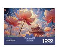 Sinoshow_24085_a_Vibrant_Painting_of_Pink_Lotus_Flowers_and_GRE_c6efa9ef-7562-44d8-9258-d49a8e8cdd1b_1 1000 Pièces Casse-tête Stimulant Et Éducatif Puzzle, Cadeau De Noël Aux Images Éclatantes, Cadea