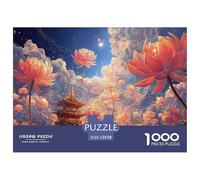 Sinoshow_24085_a_Vibrant_Painting_of_Pink_Lotus_Flowers_and_GRE_c6efa9ef-7562-44d8-9258-d49a8e8cdd1b_2 1000 Pièces Casse-tête Difficile, Dur, Quasi Impossible Puzzle, Cadeau De Noël Aux Images Éclata