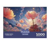Sinoshow_24085_a_Vibrant_Painting_of_Pink_Lotus_Flowers_and_GRE_c6efa9ef-7562-44d8-9258-d49a8e8cdd1b_4 1000 Pièces Casse-tête Stimulant Et Éducatif Puzzle, Cadeau De Noël Aux Images Éclatantes, Jouet