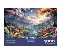Sinoshow_24085_a_Village_nestled_in_The_Heart_of_Rolling_Green__7f54a2e2-1b78-4dc9-a2a4-0fcf48971c6c_3 1000 Pièces Casse-tête Amusant, Stimulant Et Cérébral Puzzle, Jouets Éducatifs Uniques Et Stimul