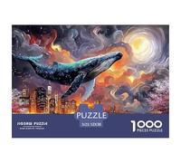 Sinoshow_24085_a_Whale_Floating_in_The_Sky_Above_City_Lights_oi_4607d41a-fd16-4605-85a2-1b60839c18df_4 1000 Pièces Casse-tête Difficile, Dur, Quasi Impossible Puzzle, Jeu Familial Anti-Stress, Jouets
