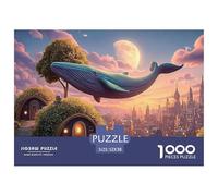 Sinoshow_24085_a_Whale_Flying_Over_The_City_at_Night_The_Moon_s_c447b603-f4a9-4dbd-ad17-d8b1881a655c_4 1000 Pièces Casse-tête Difficile, Dur, Quasi Impossible Jeu De Puzzle, Jeu Familial Anti-Stress,