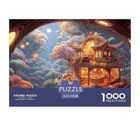 Sinoshow_24085_a_Whimsical_Treehouse_Interior_with_Round_Window_d5b61b4f-194c-43e8-a392-6df58720f05f_2 1000 Pièces Casse-tête Stimulant Et Éducatif Puzzle, Cadeau De Noël Aux Images Éclatantes, Cadea