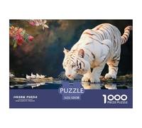 Sinoshow_24085_a_White_Cat_Walking_on_The_Water_Surface_with_it_31db3ad3-d32d-4ffa-9cf6-c946ab2cf149_3 1000 Pièces Casse-tête Amusant, Stimulant Et Cérébral Jeu De Puzzle, Cadeau De Noël Aux Images É