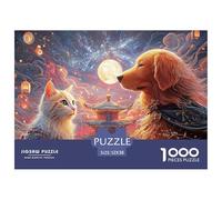 Sinoshow_24085_a_White_Cat_with_Brown_Spots_and_Long_Fur_Wearin_4ea30f9d-2195-429f-b398-59af34838fa0_1 1000 Pièces Casse-tête Stimulant Et Éducatif Puzzle, Jeu Familial Anti-Stress, Cadeaux D'anniver