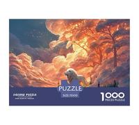 Sinoshow_24085_a_White_Lion_Surrounded_by_Burning_Flames_with_w_9d9cf91f-a718-4a2d-a026-58d84e964676_1 1000 Pièces Casse-tête Difficile, Dur, Quasi Impossible Jeu De Puzzle, Jeu Familial Anti-Stress,