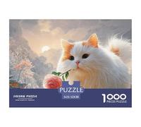 Sinoshow_24085_a_White_Persian_Cat_with_Long_Fur_Holding_a_Pink_476e1f64-aa41-4e3d-ac63-892669c180d9_2 1000 Pièces Casse-tête Difficile, Dur, Quasi Impossible Jeu De Puzzle, Cadeau De Noël Aux Images