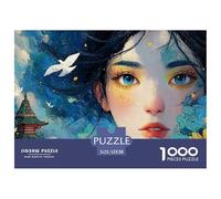 Sinoshow_24085_a_Young_Woman_with_Fair_Skin_Black_Hair_and_vibr_675bee59-37cd-403f-a984-323070f5de42_1 1000 Pièces Puzzles Difficile, Dur, Quasi Impossible Jeu De Puzzle, Cadeau De Noël Aux Images Éc