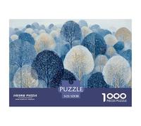 Sinoshow_24085_an_Abstract_Forest_of_Trees_in_Shades_of_Blue_wh_73841ccd-3ab1-4e20-a3d9-7fc5720fa0c4_3 1000 Pièces Casse-tête Stimulant Et Éducatif Jeu De Puzzle, Jeu Familial Anti-Stress, Jouets Fam