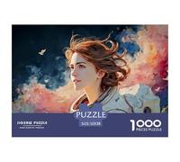 Sinoshow_24085_an_Oil_Painting_of_an_Astronaut_Woman_with_Brown_4fcbb525-5556-4636-bc60-ba5764b82305_2 1000 Pièces Puzzles Difficile, Dur, Quasi Impossible Puzzle, Jouets Éducatifs Uniques Et Stimula