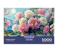Sinoshow_24085_an_Oil_Painting_of_Pink_and_White_Peonies_in_a_l_ce81b1cd-33b2-43e7-b10c-04bb760a0e85_4 1000 Pièces Puzzles Difficile, Dur, Quasi Impossible Jeu De Puzzle, Jeu Familial Anti-Stress, Jo