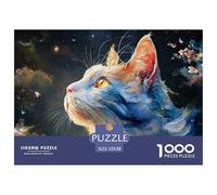 Sinoshow_24085_Beautiful_Fantasy_Blue_Cat_with_Yellow_Eyes_Glow_7ed46910-14a1-408d-99b4-cdca21d3d81f_2 1000 Pièces Puzzles Stimulant Et Éducatif Puzzle, Jouets Éducatifs Uniques Et Stimulants,Stress