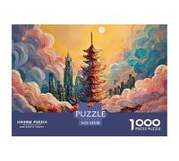 Sinoshow_24085_Chinese_Ink_Painting_Blue_and_Green_City_buildin_83920643-04c9-4163-8564-ec5eccab5d85_2 1000 Pièces Puzzles Difficile, Dur, Quasi Impossible Puzzle, Cadeau De Noël Aux Images Éclatante