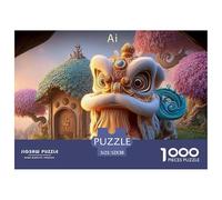 Sinoshow_24085_Colorful_Gold_and_White_Fur_a_Chinese_Lion_Dance_d72cdb39-c907-4fa9-aafa-f668e2e7bcf1_1 1000 Pièces Casse-tête Difficile, Dur, Quasi Impossible Jeu De Puzzle, Jeu Familial Anti-Stress,