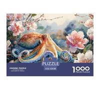 Sinoshow_24085_Colorful_Octopus_with_Vibrant_Flowers_in_The_bac_d5d0acc0-5105-4dea-8a64-3cd6178be1a6_3 1000 Pièces Casse-tête Stimulant Et Éducatif Jeu De Puzzle, Cadeau De Noël Aux Images Éclatantes
