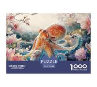 Sinoshow_24085_Colorful_Octopus_with_Vibrant_Flowers_in_The_bac_d5d0acc0-5105-4dea-8a64-3cd6178be1a6_1 1000 Pièces Casse-tête Stimulant Et Éducatif Puzzle, Jouets Éducatifs Uniques Et Stimulants,Stre
