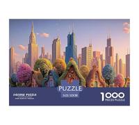 Sinoshow_24085_Colorful_Watercolor_of_The_Chicago_Skyline_with__eef0fe13-4564-4d6a-a1b4-9f18d77e4442_4 1000 Pièces Casse-tête Difficile, Dur, Quasi Impossible Jeu De Puzzle, Jeu Familial Anti-Stress,