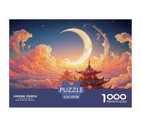 Sinoshow_24085_Full_Moon_with_Crescent_in_The_Sky_Above_Clouds__288fe611-29d0-4c91-893b-7cd85deba4b1_3 1000 Pièces Casse-tête Stimulant Et Éducatif Puzzle, Jouets Éducatifs Uniques Et Stimulants,Stre