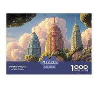 Sinoshow_24085_Illustration_of_Three_Skyscrapers_Along_The_Rive_71c33e4b-cf34-44b0-ac89-6bb803a0b855_1 1000 Pièces Casse-tête Difficile, Dur, Quasi Impossible Jeu De Puzzle, Jeu Familial Anti-Stress,