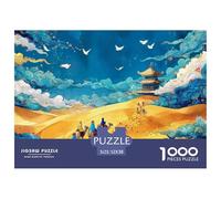 Sinoshow_24085_in_The_Desert_There_is_an_Endless_Golden_Silk_SC_f7f3f2cd-a525-48d6-a830-3ab755565261_2 1000 Pièces Puzzles Difficile, Dur, Quasi Impossible Puzzle, Jeu Familial Anti-Stress, Jouets FA