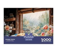 Sinoshow_24085_in_The_Log_Cabin_Bedroom_There_is_an_Orange_Cat__06a556a3-1380-4751-a1b5-71284b84370d_3 1000 Pièces Puzzles Difficile, Dur, Quasi Impossible Jeu De Puzzle, Cadeau De Noël Aux Images Éc