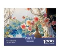 Sinoshow_24085_in_The_Style_of_Chinese_Art_Pink_Flowers_Hang_on_4b675d55-39bb-4415-9d9e-599d909550be_1 1000 Pièces Puzzles Difficile, Dur, Quasi Impossible Jeu De Puzzle, Jeu Familial Anti-Stress, Jo