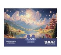 Sinoshow_24085_Oil_Painting_of_a_Lake_in_The_Mountains_with_GRE_da18e71b-9c2a-4cba-a559-e5631f999acb_3 1000 Pièces Casse-tête Difficile, Dur, Quasi Impossible Jeu De Puzzle, Jeu Familial Anti-Stress,