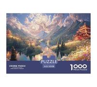 Sinoshow_24085_Oil_Painting_of_a_Lake_in_The_Mountains_with_GRE_da18e71b-9c2a-4cba-a559-e5631f999acb_2 1000 Pièces Casse-tête Stimulant Et Éducatif Jeu De Puzzle, Jeu Familial Anti-Stress, Cadeaux D'