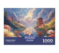 Sinoshow_24085_Oil_Painting_of_a_Lake_in_The_Mountains_with_GRE_da18e71b-9c2a-4cba-a559-e5631f999acb_4 1000 Pièces Casse-tête Difficile, Dur, Quasi Impossible Puzzle, Cadeau De Noël Aux Images Éclata