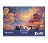 Sinoshow_24085_Oil_Painting_of_Black_Swans_Swimming_in_The_Lake_56017e3a-8978-4979-8d99-c828fe948df6_3 1000 Pièces Casse-tête Stimulant Et Éducatif Puzzle, Cadeau De Noël Aux Images Éclatantes, Cadea