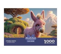 Sinoshow_24085_photorealistic_Portrait_of_a_Pink_Donkey_in_a_GR_d1ced990-18e9-44f1-8017-0a4b4d008a6e_4 1000 Pièces Casse-tête Stimulant Et Éducatif Jeu De Puzzle, Jouets Éducatifs Uniques Et Stimulan