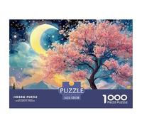 Sinoshow_24085_Pink_Cherry_Blossom_Tree_with_Moon_and_Yin_Yang__a820cb0f-7471-4803-bc87-8c4d74ccb9ef_1 1000 Pièces Puzzles Difficile, Dur, Quasi Impossible Puzzle, Cadeau De Noël Aux Images Éclatante