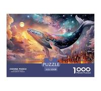 Sinoshow_24085_Pink_Whale_City_in_The_Background_Pastel_Colors__1460b729-6a4b-4f6b-beae-121c47e5ef9e_4 1000 Pièces Casse-tête Difficile, Dur, Quasi Impossible Jeu De Puzzle, Jeu Familial Anti-Stress,