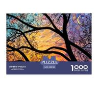 Sinoshow_24085_Stained_Glass_Tree_Branches_Sunset_Sky_Crescent__333665fa-115d-468c-a6b1-305456837da5_4 1000 Pièces Casse-tête Difficile, Dur, Quasi Impossible Jeu De Puzzle, Jeu Familial Anti-Stress,