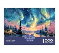 Sinoshow_24085_Starry_Sky_Aurora_Borealis_Reflection_Lake_Fores_81cfe632-e662-4932-abbc-335f4b211ae3_2 1000 Pièces Casse-tête Amusant, Stimulant Et Cérébral Puzzle, Cadeau De Noël Aux Images Éclatant