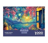 Sinoshow_24085_The_Blue_Window_is_Open_with_Pink_Flowers_and_GR_2cf64deb-b9e5-4476-84b1-0132214bc35e_2 1000 Pièces Puzzles Difficile, Dur, Quasi Impossible Jeu De Puzzle, Cadeau De Noël Aux Images Éc