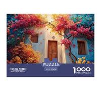 Sinoshow_24085_The_Front_Door_of_a_House_in_White_with_bougainv_43189aee-837b-4bc1-8b8a-7e5b7348e350_3 1000 Pièces Puzzles Difficile, Dur, Quasi Impossible Puzzle, Jeu Familial Anti-Stress, Jouets FA