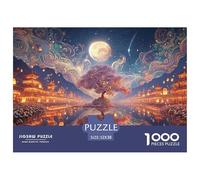 Sinoshow_24085_The_Purple_Moon_Hangs_High_in_The_Sky_and_There__c68ab4d6-135f-4002-89b9-77829573fec4_2 1000 Pièces Casse-tête Difficile, Dur, Quasi Impossible Jeu De Puzzle, Jouets Éducatifs Uniques