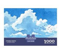 Sinoshow_24085_Watercolor_Painting_of_a_Blue_Sky_with_Clouds_ov_f87640fe-6732-45b4-b39e-b608806680c7_1 1000 Pièces Casse-tête Stimulant Et Éducatif Jeu De Puzzle, Jeu Familial Anti-Stress, Cadeaux D'