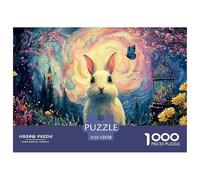 Sinoshow_24085_White_Baby_Bunny_with_Flowers_Butterfly_and_Bird_389b0a56-a0ed-4224-bea0-bcb925fd4842_1 1000 Pièces Puzzles Difficile, Dur, Quasi Impossible Jeu De Puzzle, Cadeau De Noël Aux Images Éc