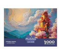 Sinoshow_24085_White_Clouds_a_Blue_Sky_and_Pink_Peach_Blossoms__c9b97a4e-2712-464d-aefd-647757da4b7a_4 1000 Pièces Casse-tête Amusant, Stimulant Et Cérébral Jeu De Puzzle, Jeu Familial Anti-Stress, J