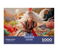 Sinoshow_24085_White-Haired_Girl_in_a_Silver_and_Red_Costume_KN_d3b3f306-3994-4a0e-8418-ed8e8bedf8d7_2 1000 Pièces Puzzles Difficile, Dur, Quasi Impossible Jeu De Puzzle, Jouets Éducatifs Uniques Et