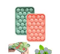 Sinoskye Bac a Glacons avec Couvercle, Lot de 2 Bac à Glacon en Silicone sans BPA, Réutilisable Moule à Glaçons pour Nourriture Bébé, Whisky, Boissons