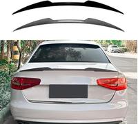 Sinoyer Aileron arrière de Voiture Convient pour Audi A4 S4 B8 M4 2009-2016, Aile de becquet ABS de Voiture Noire, Aileron de Coffre arrière,A Bright Black