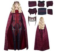 SINSEN Costume de sorcière Wanda Maximoff pour femme - Costume de sorcière écarlate - Costume de déguisement pour Halloween et fête - Taille XS