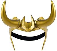 SINSEN Loki Cornes Loki Casque de film Loki Couronne Mythologie nordique en PVC Accessoires de costume d'Halloween Masque Accessoires